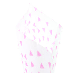 Printed Purple Pyramid Diamond Design Rice Paper Open Top Bags