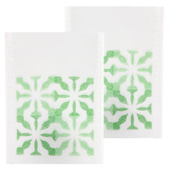 Green Tea Geometric Design Non-Woven Open Top Bags