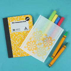 Crafty Orange Geometric Design Non-Woven Open Top Bags