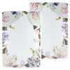 Botanical White Matte Flower Border Design Open SlickSeal™ Bags - Botanical White