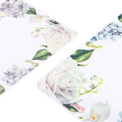 Botanical White Matte Flower Border Design Open SlickSeal™ Bags
