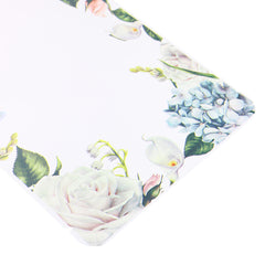 Botanical White Matte Flower Border Design Open SlickSeal™ Bags
