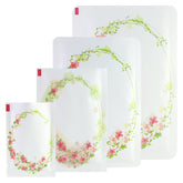 Wreath White Matte Flower Design Open SlickSeal™ Bags