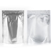 Single Side Matte Color Metallic Mylar Stand Strong® Coffee Valve Bags - Nightcap Nickel Silver