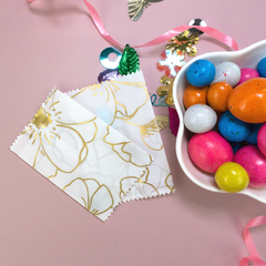 Magnolia White Designed Heat Seal Wrapper Bag