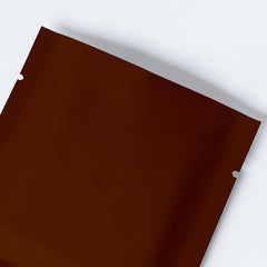 Matte Espresso Brown Aluminum Foil Open Fill Bags