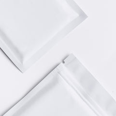Double Sided Winter White Matte Metallized Mylar Foil Flat QuickQlick® Bags