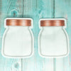 Copper Lid Color Jar-Shaped Flat Poly Plastic Bags - Powder White