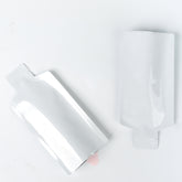 Glossy Arctic White Aluminum Bottle Shape Open Bottom Bags