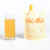 Matte Starfruit Yellow Designed Drink Pouches with Screw Cap Spout