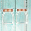 Copper Lid Color Jar-Shaped Flat Poly Plastic Bags - Contained Clear
