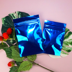 Glossy Lapis Lazuli Blue Metallic Mylar Flat QuickQlick® Bags