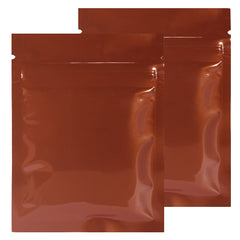 Glossy Hazelnut Brown Metallic Mylar Flat QuickQlick® Bag