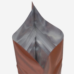 Glossy Hazelnut Brown Metallic Mylar Flat QuickQlick® Bag