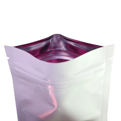 Glossy Milky White Metallic Mylar Flat QuickQlick® Bags