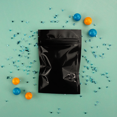 Glossy Mirror Black Metallic Mylar Flat QuickQlick® Bags