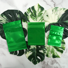 Glossy Forest Green Metallic Mylar Flat QuickQlick® Bags