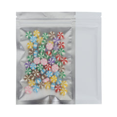 Half White Winter Metallic Mylar Flat QuickQlick® Bags