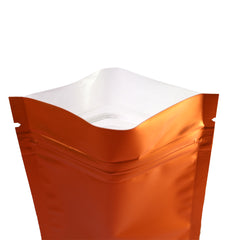 Matte Half Clementine Orange Metallic Mylar Flat QuickQlick® Bags