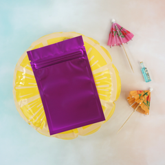 Matte Half Plum Purple Metallic Mylar Flat QuickQlick® Bags