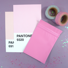 Matte Half Pretty Pink Metallic Mylar Flat QuickQlick® Bags