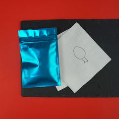 Half Shock Blue Metallic Mylar Flat QuickQlick® Bags