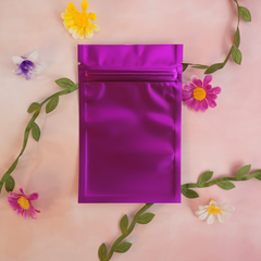 Matte Purple Plum Metallized Mylar Foil Flat QuickQlick® Bags
