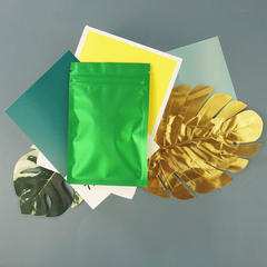 Matte Emerald Green Metallized Mylar Foil Flat QuickQlick® Bags