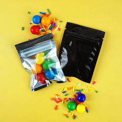 Glossy Half Mirror Black Window Mylar Flat QuickQlick® Bags