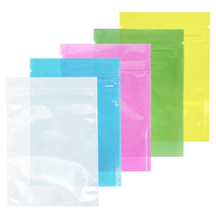 Glossy Transparent Plastic Flat Zipper Seal Bags