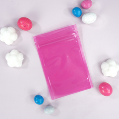 Glossy Fuchsia Purple Plastic Flat QuickQlick® Bags