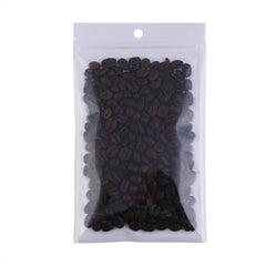 Glossy Clear Front & Half Polar White Polyethylene Flat Zipper Seal Bags with Hang Hole