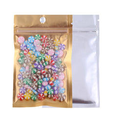 Matte Half Golden Brown Window with Inner Color Mylar Flat QuickQlick® Bags