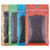 Flat Mylar Bags with Single Side Matte Window and Colored Interior