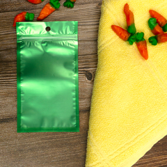 Matte Half Pear Green Mylar Flat QuickQlick® Bags