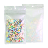 Half Frosty White Flat Plastic QuickQlick® Bags with Hang Hole