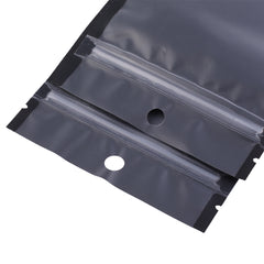 Matte Single-Side Display Flat Zipper Seal Plastic Bags with Hang Hole