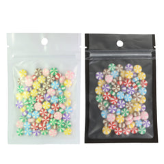 Matte Single-Side Display Flat Zipper Seal Plastic Bags with Hang Hole