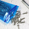 Reusable Glossy Plastic Zipper Seal Storage Bags - Clear Water Blue