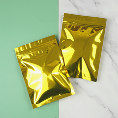 Smooth Glossy Metallic Gold Double-Sided Mylar QuickQlick® Bags