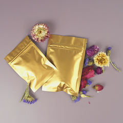 Rustic Matte Golden Brown Mylar Foil Flat QuickQlick® Bags