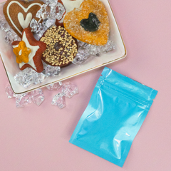 Glossy Baby Blue Mylar QuickQlick® Bags