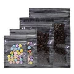 Half Zebra Black Stripe Design Mylar Foil Flat QuickQlick® Bags