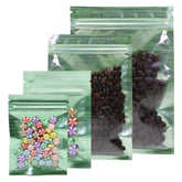 Half Green Apple Stripe Design Mylar Foil Flat QuickQlick® Bags