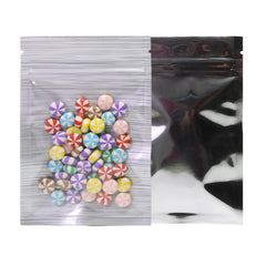 Brushed Metal Silver Stripe Design Mylar Foil Flat QuickQlick® Bags