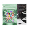 Half Green Apple Stripe Design Mylar Foil Flat QuickQlick® Bags - Half Green Apple