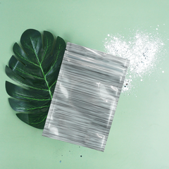 Brushed Metal Silver Stripe Design Mylar Foil Flat QuickQlick® Bags