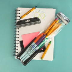 Glossy Half Moonlite Night Black QuickQlick® Bags with Butterfly Hang Hole