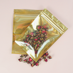 Half Goldstreak Stripe Design Mylar Foil Flat QuickQlick® Bags