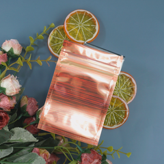 Half Orange Peel Stripe Design Mylar Foil Flat QuickQlick® Bags